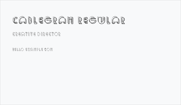 Cablegram Regular Business Card