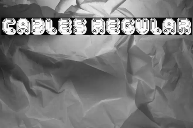 Cables Regular Font examples