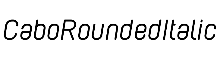 Cabo Rounded Italic  font caratteri gratis