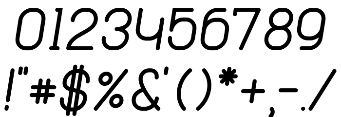 Cabo Rounded Italic Font OTHER CHARS