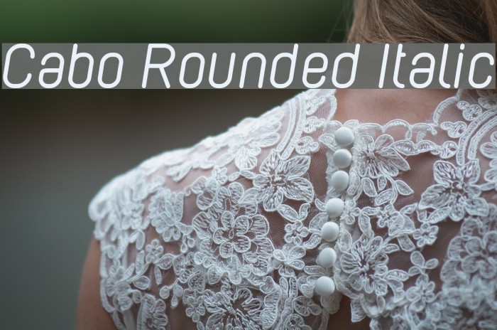 Cabo Rounded Italic Font examples