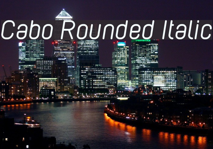 Cabo Rounded Italic Font examples