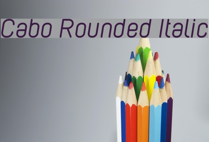 Cabo Rounded Italic Font examples