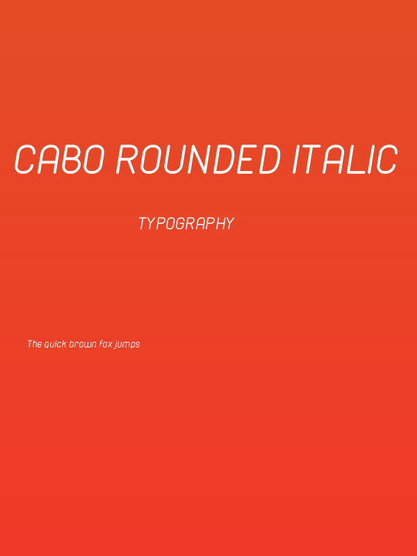 Cabo Rounded Italic Poster