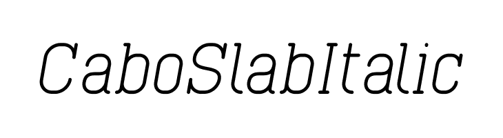 Cabo Slab Italic  免费字体下载