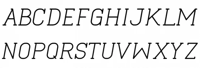 Cabo Slab Italic Fuentes MAYÚSCULAS