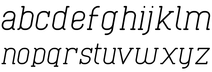 Cabo Slab Italic Font LOWERCASE