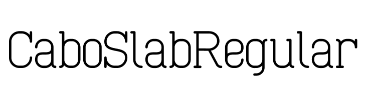 Cabo Slab Regular  免费字体下载