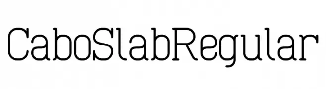 Cabo Slab Regular  Frei Schriftart Herunterladen