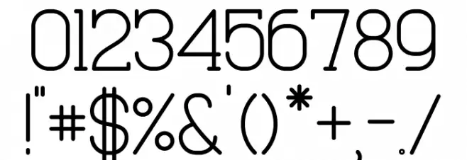 Cabo Slab Regular Font OTHER CHARS