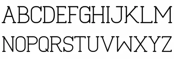 Cabo Slab Regular Font Litere mari