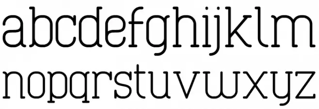 Cabo Slab Regular フォント 小文字