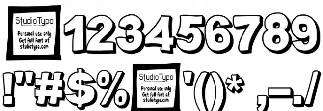 Cabold Comic Font OTHER CHARS