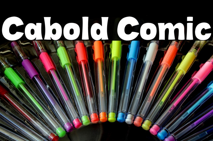 Cabold Comic Font examples