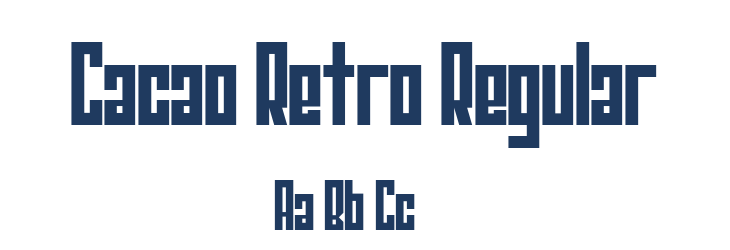 Cacao Retro Regular Font Preview