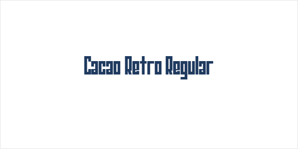 Cacao Retro Regular Logo