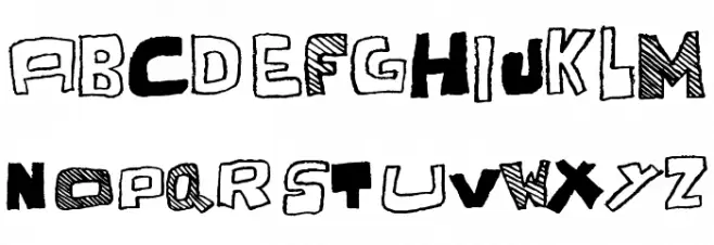 Cache Tampon Schriftart Groß