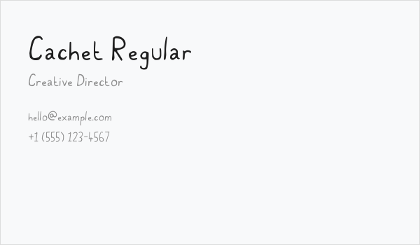 Cachet Regular Business Card