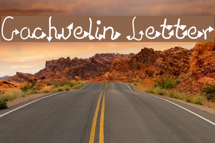 Cachuelin Letter Font examples