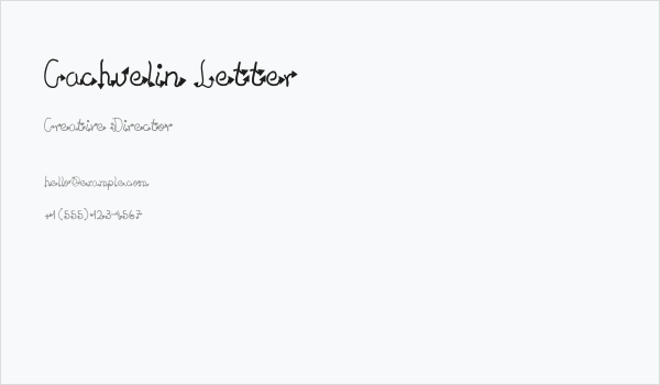 Cachuelin Letter Business Card