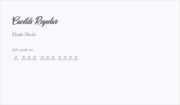 Cacilds Regular Business Card