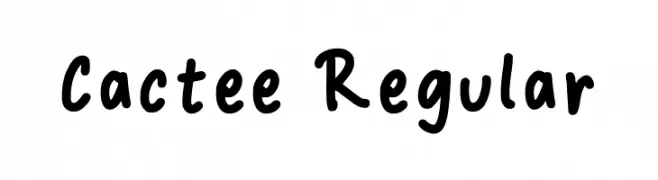 Cactee Regular  フリーフォントのダウンロード