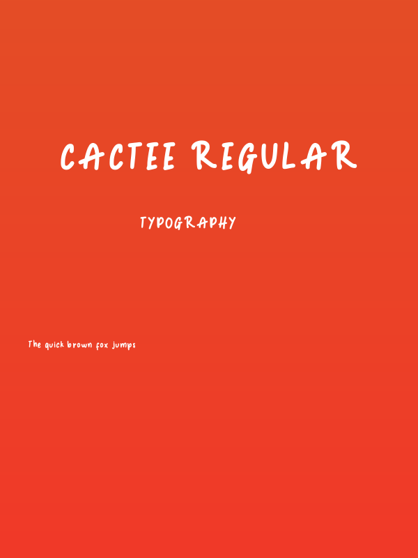 Cactee Regular Poster