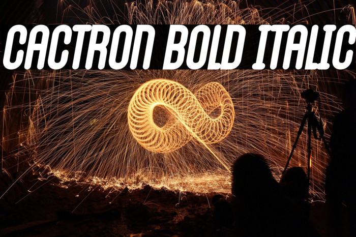 Cactron Bold Italic Example 1