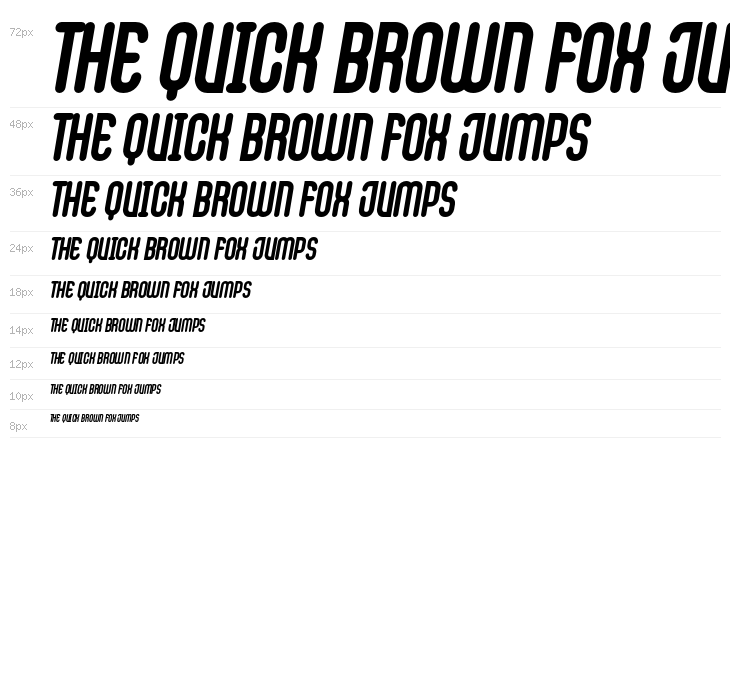 Cactron Bold Italic Waterfall