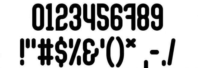 Cactron Bold Font OTHER CHARS