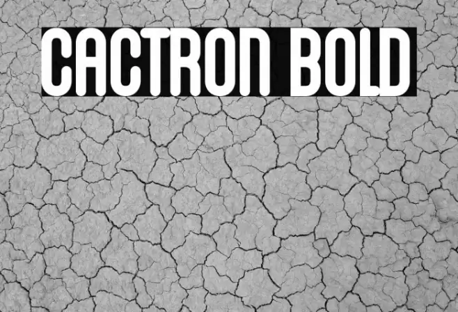 Cactron Bold Font examples