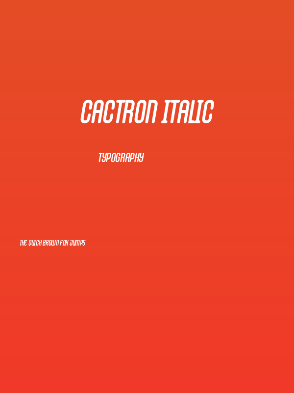 Cactron Italic Poster