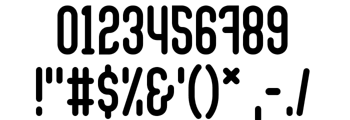Cactron Regular Font OTHER CHARS