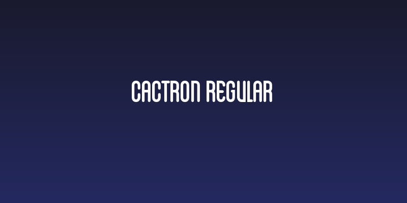Cactron Regular Social Header