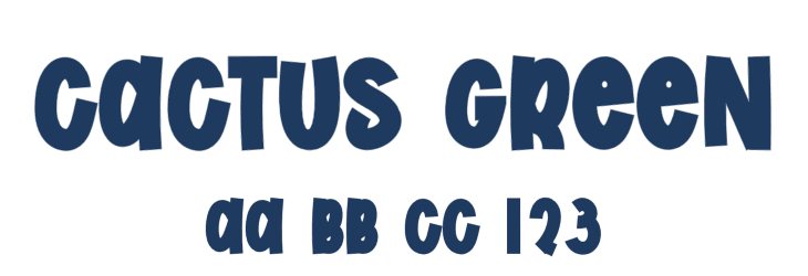 Cactus Green Font Preview