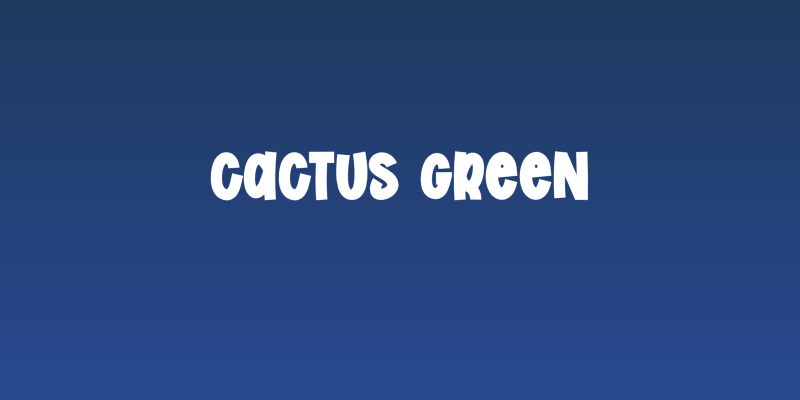 Cactus Green Social Header
