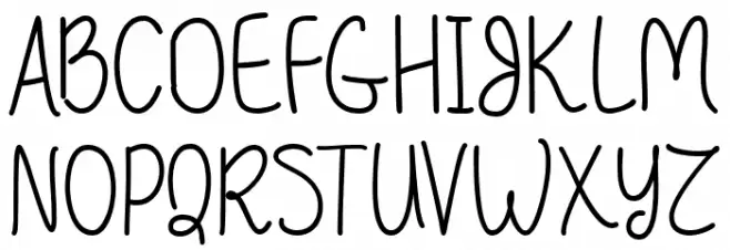 Cactus Hugs フォント 大文字
