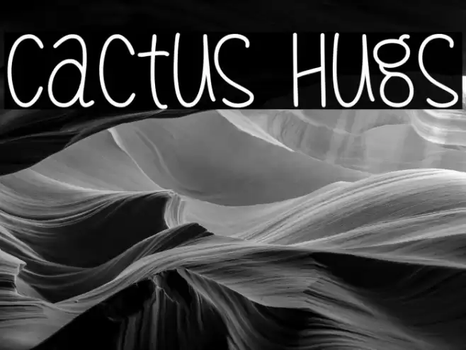 Cactus Hugs Font examples