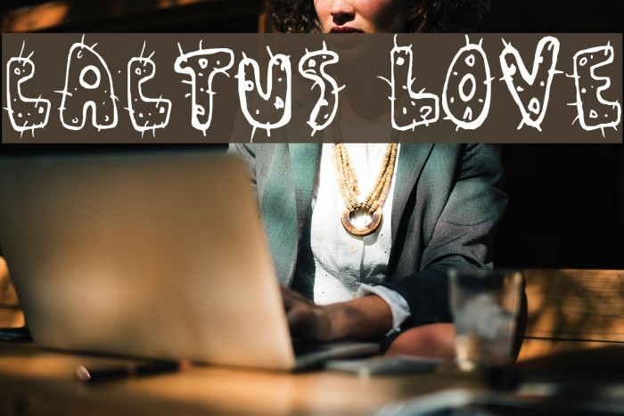 Cactus Love Font examples