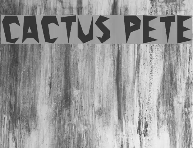 Cactus Pete Font examples