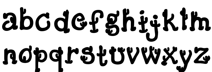 Cactus Sandwich Fill FM Font LOWERCASE