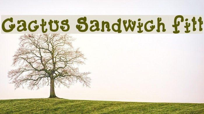 Cactus Sandwich Fill Font examples