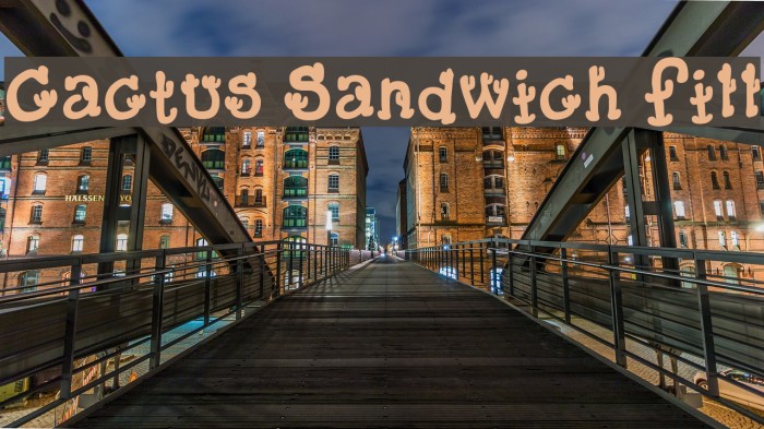 Cactus Sandwich Fill Font examples