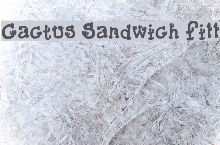Cactus Sandwich Fill Font examples