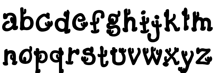 Cactus Sandwich Fill Font LOWERCASE