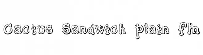 Cactus Sandwich Plain FM  नि: शुल्क फ़ॉन्ट्स डाउनलोड