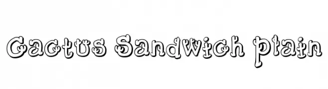 Cactus Sandwich Plain  Fuentes Gratis Descargar