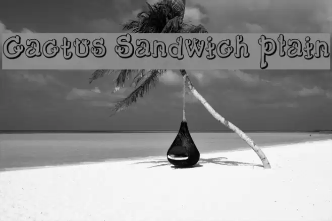 Cactus Sandwich Plain Font examples
