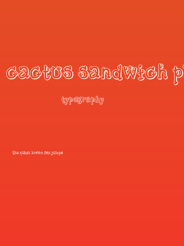 Cactus Sandwich Plain Poster