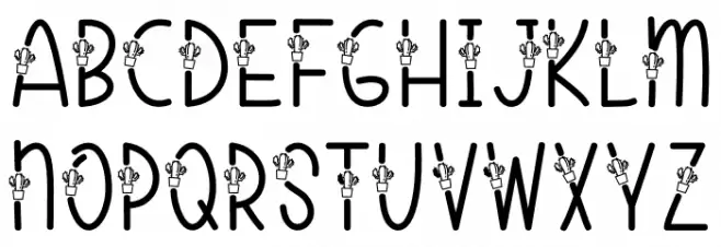 Cactuses-Regular Polices MAJUSCULES